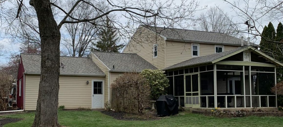Asphalt Shingle Roof installed Collegeville, PA, Montgomery Co., PA, Certainteed Landmark PRO MAX DEF shingles, Color: Weathered Wood, April 2022